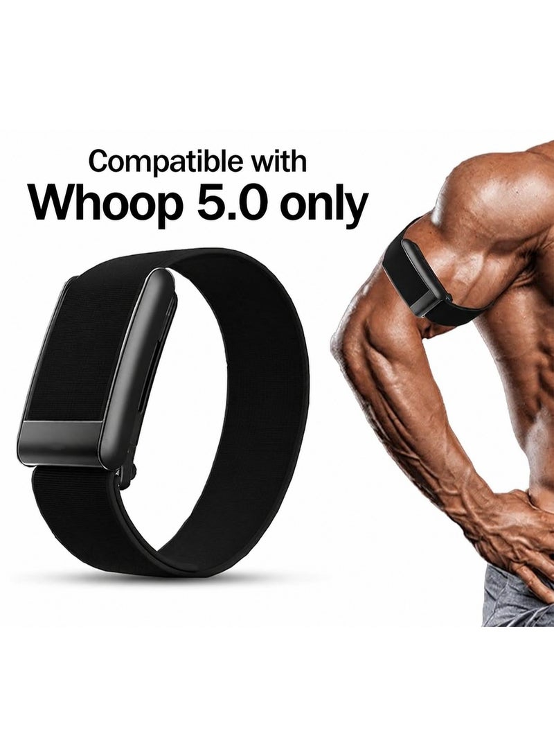 Upper Arm Bicep Band Compatible with WHOOP 5.0 ONLY Waterproof Quick Dry Adjustable Nylon Armband Tracker Not Included - Image 2