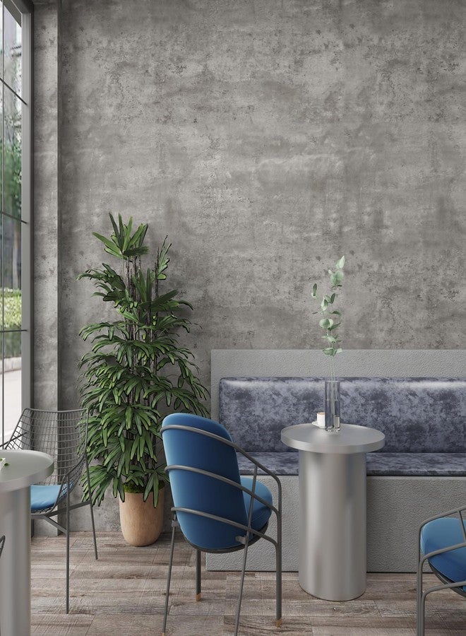 3yecao 16"×1181" 3D Extra Thick Large Size Light Grey Concrete Wallpaper Peel and Stick Industrial Gray Concrete Contact Paper Vinyl Matte Textured Faux Cement Wall Sticker for Bedroom Bathroom Walls - Image 5