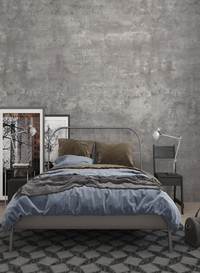 3yecao 16"×1181" 3D Extra Thick Large Size Light Grey Concrete Wallpaper Peel and Stick Industrial Gray Concrete Contact Paper Vinyl Matte Textured Faux Cement Wall Sticker for Bedroom Bathroom Walls - Image 1