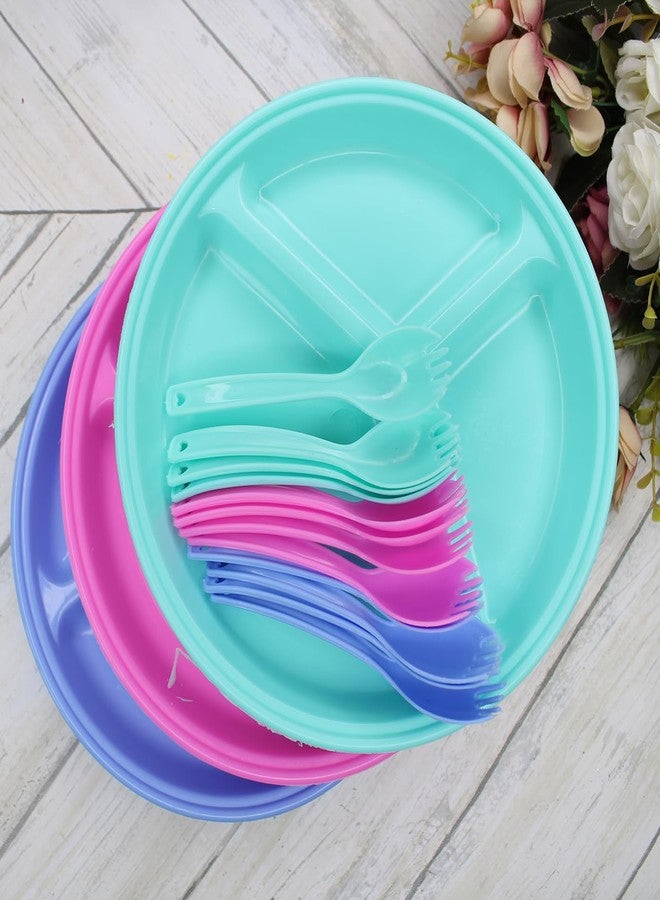 غلان مجموعة هدايا GLAN Navratri Kanya Pujan للبنات، هدايا تذكارية متعددة الألوان، عبوة من 1 (أطباق مستديرة، مجموعة من 24 قطعة) - Image 5