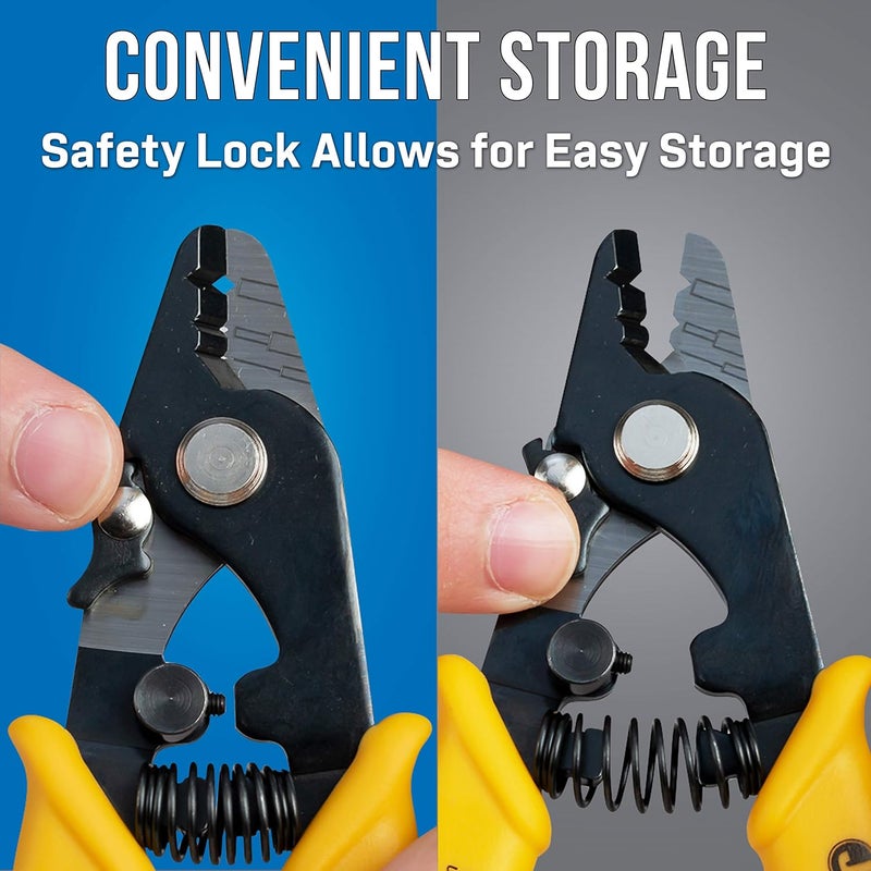 Jonard Tools JIC-375 Three Hole Fiber Optic Stripper – Strips 1.6-3.0mm Jacket, 600-900μm Buffer, 250μm Coating, Precision Tool with Angled Jaw and Safety Lock - Image 3