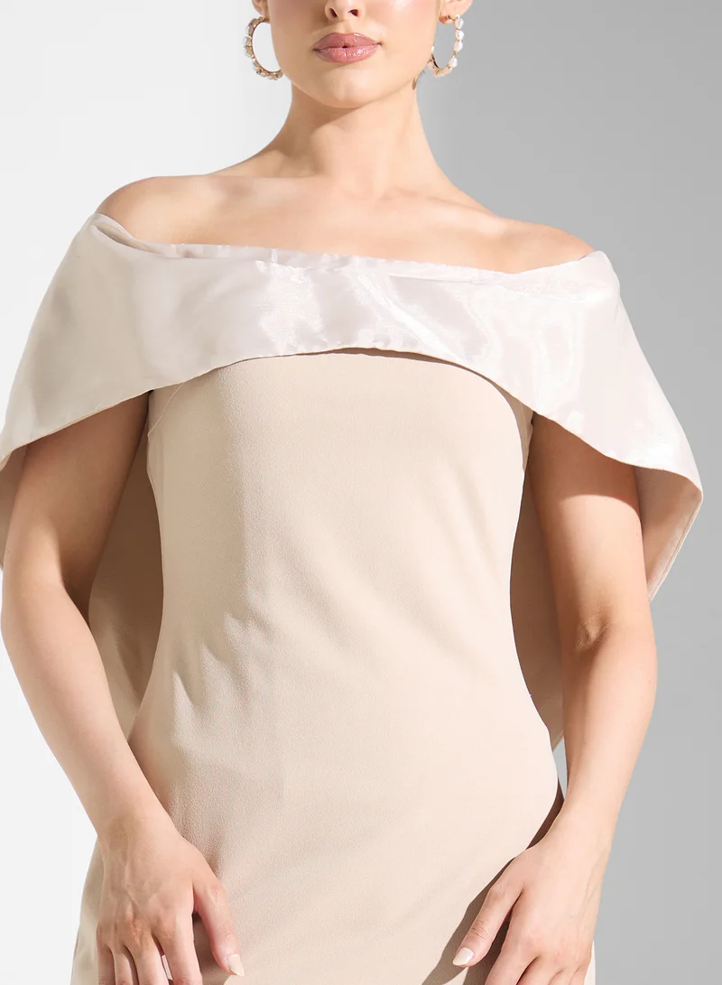 Iyra Off-Shoulder Column Dress