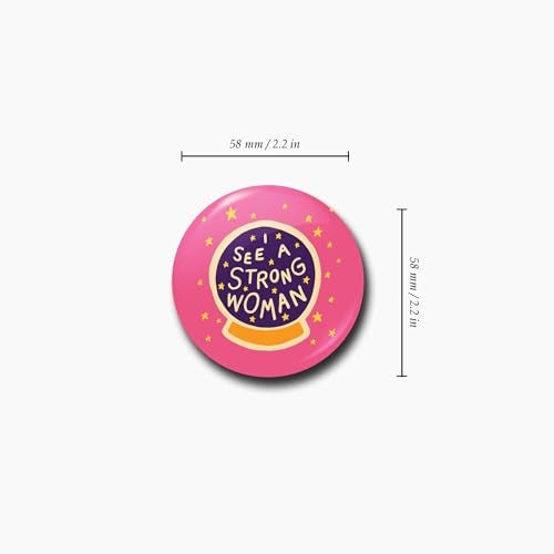 WUBUPRINT Button Badges with Fridge Magnet | Motivational Quotes Round Plastic Button Badges Combo 1 | Pin Badges with Strong Magnet | Perfect for Backpacks, Gifts, Jackets & More (Multicolour) Pack of 6 - Image 5