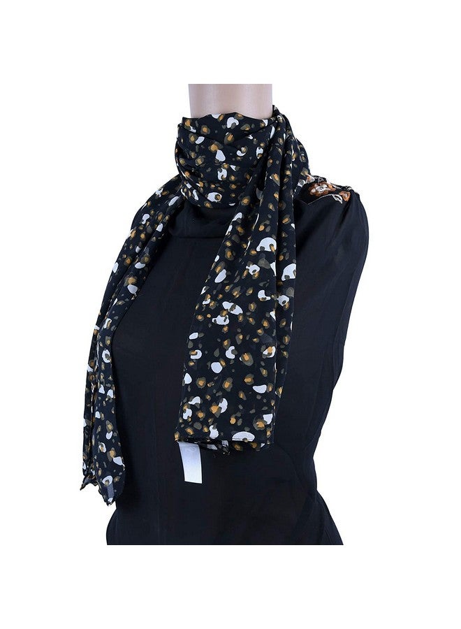 V3E شالات مطبوعة V3E للبنات والسيدات والنساء خفيفة الوزن وناعمة من قماش بولي قطن (متعدد الألوان، S06-(عبوة من 2)) - Image 3