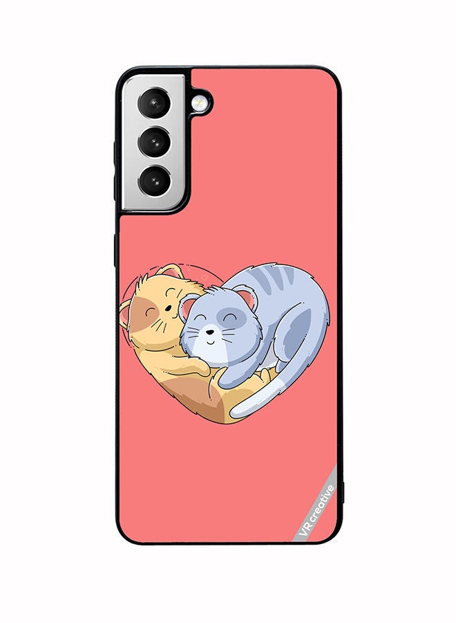 VR CREATIVE Protective Case Cover For Samsung Galaxy S22 Plus 5G Klover Cat Design Multicolour - Image 1