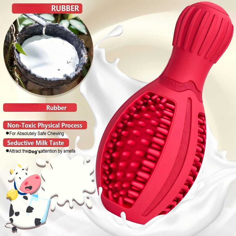 Dog Chew Toy Slow Feeder Interactive Squeaky Toy for Dental Cleaning, Durable Rubber for Small/Medium/Large Breeds - Image 2