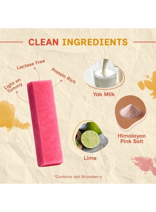 PUPRAZY Yak Cheese Himalayan Dog Chew Bars- Strawberry Flavor| All natural, Long-lasting Veg Dental dog treat Antioxidant bone - Image 3