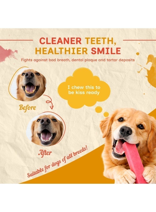 PUPRAZY Yak Cheese Himalayan Dog Chew Bars- Strawberry Flavor| All natural, Long-lasting Veg Dental dog treat Antioxidant bone - Image 4