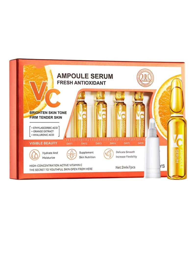 SADOER Vitamin C Face Whitening Serum Dark Spots Freckles Removal Hyaluronic Pore Minimizer Anti Aging Wrinkle Remove Golder Essence - Image 1