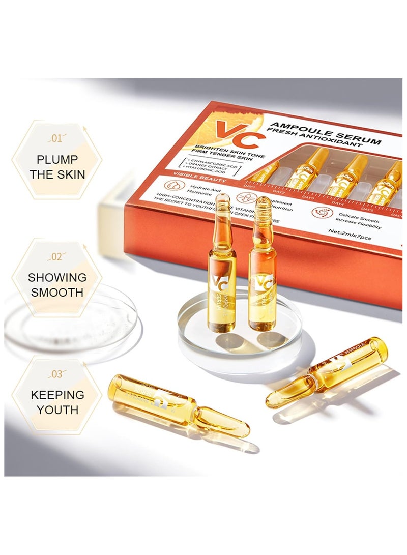 SADOER Vitamin C Face Whitening Serum Dark Spots Freckles Removal Hyaluronic Pore Minimizer Anti Aging Wrinkle Remove Golder Essence - Image 4