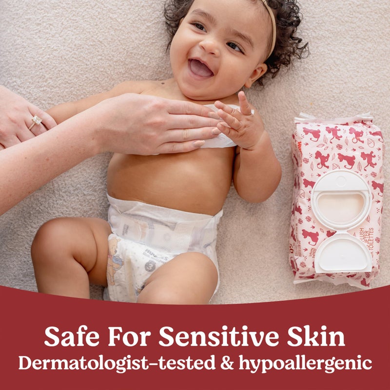 Huggies Nourish Scented Baby Wipes, 10 Push Button Packs (560 Wipes Total) - Image 5