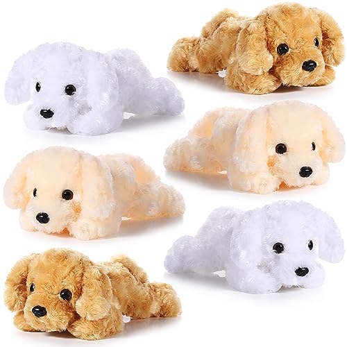 Harrycle 6 Pcs 8 Inch Dog Stuffed Animal Plush Dog Puppy Soft Plush Dog Pillow Toy Fluffy Puppy Set for Kids Girls Dog Theme Party Favor Birthday Baby Room Home Decor Stylish Color Stylish Style - Image 1