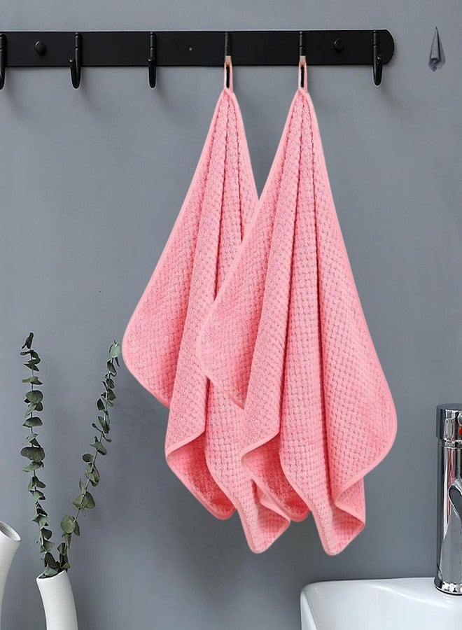 LINEAR Microfiber Hand Towels/Face Towel/Small Size Towel/Towel for Men, Women & Babies/Ultra Soft, Absorbent & Quick Dry Towels for Gym, Travel 300 GSM (Pink) - Image 1