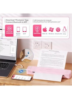 phomemo Portable Printers Wireless for Travel, P831 Bluetooth Thermal Transfer Printer Support US Letter/A4/A5/B5 Copy Paper, 300 DPI Mobile Inkless Printer for iOS, Android & Laptop  - Image 2