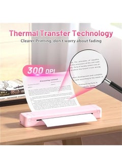 phomemo Portable Printers Wireless for Travel, P831 Bluetooth Thermal Transfer Printer Support US Letter/A4/A5/B5 Copy Paper, 300 DPI Mobile Inkless Printer for iOS, Android & Laptop  - Image 4
