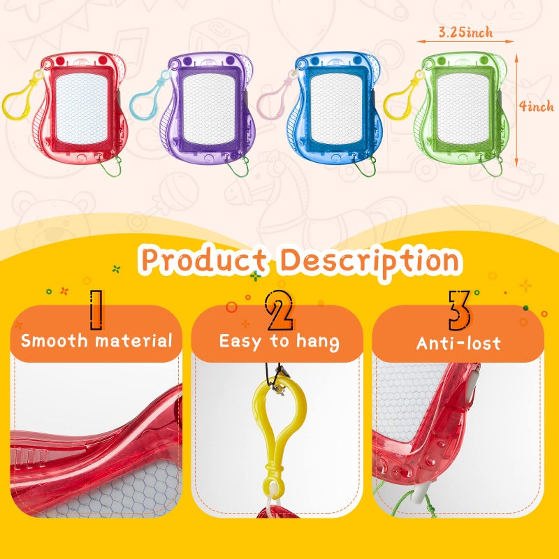 Outus 36 Pieces Mini Magnetic Drawing Board for Kids, Backpack Keychain Clip Drawing Boards, Erasable Doodle Board Portable Writing Sketch Pad, Birthday Party Favors Goodie Bag Stuffers - Image 2