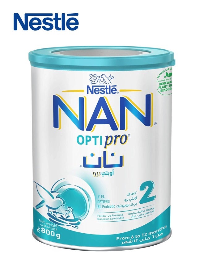 Nestle Nan Optipro 2 Infant Formula, 800g  - Image 1