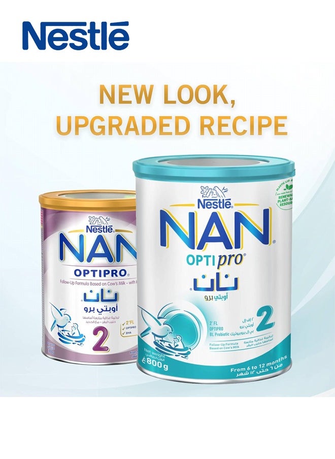 Nestle Nan Optipro 2 Infant Formula, 800g  - Image 2