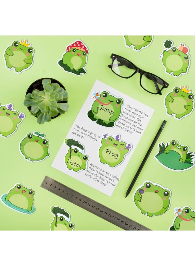 Xqumoi 30 Pack Frog Sticky Notes, Total 600 Sheets, Cute Cartoon Frog Self Sticky Notepads Writing Memo Pads Animal Page Marker for Office School Student Birthday Party Favors Goodies Bag Fillers - Image 4