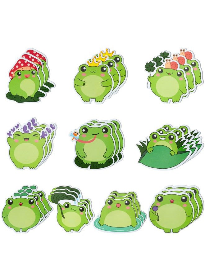 Xqumoi 30 Pack Frog Sticky Notes, Total 600 Sheets, Cute Cartoon Frog Self Sticky Notepads Writing Memo Pads Animal Page Marker for Office School Student Birthday Party Favors Goodies Bag Fillers - Image 1