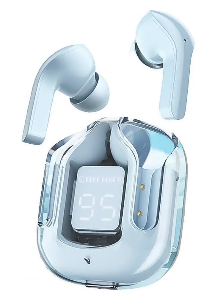 Generic True Wireless Earphone with Extra Bass, Long Lasting Battery and 20 hours Music Time, IT Holy T01 - Blue  - Image 1
