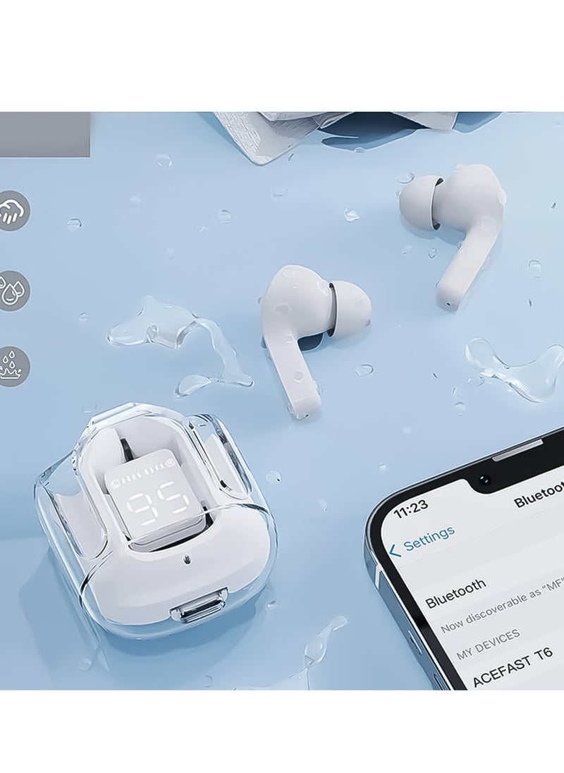 Generic True Wireless Earphone with Extra Bass, Long Lasting Battery and 20 hours Music Time, IT Holy T01 - Blue  - Image 2