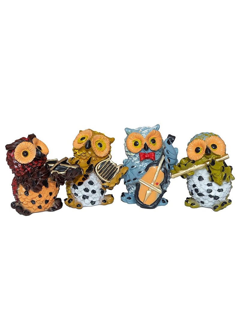 JAIPUR ACE JAIPUR ACE Polyresin Musical Owl Statue and Artifacts for Home Decor Living Room Wall Decoration Showpiece for Gifting Interiors and Diwali Decoration Musical Owl  - Image 1