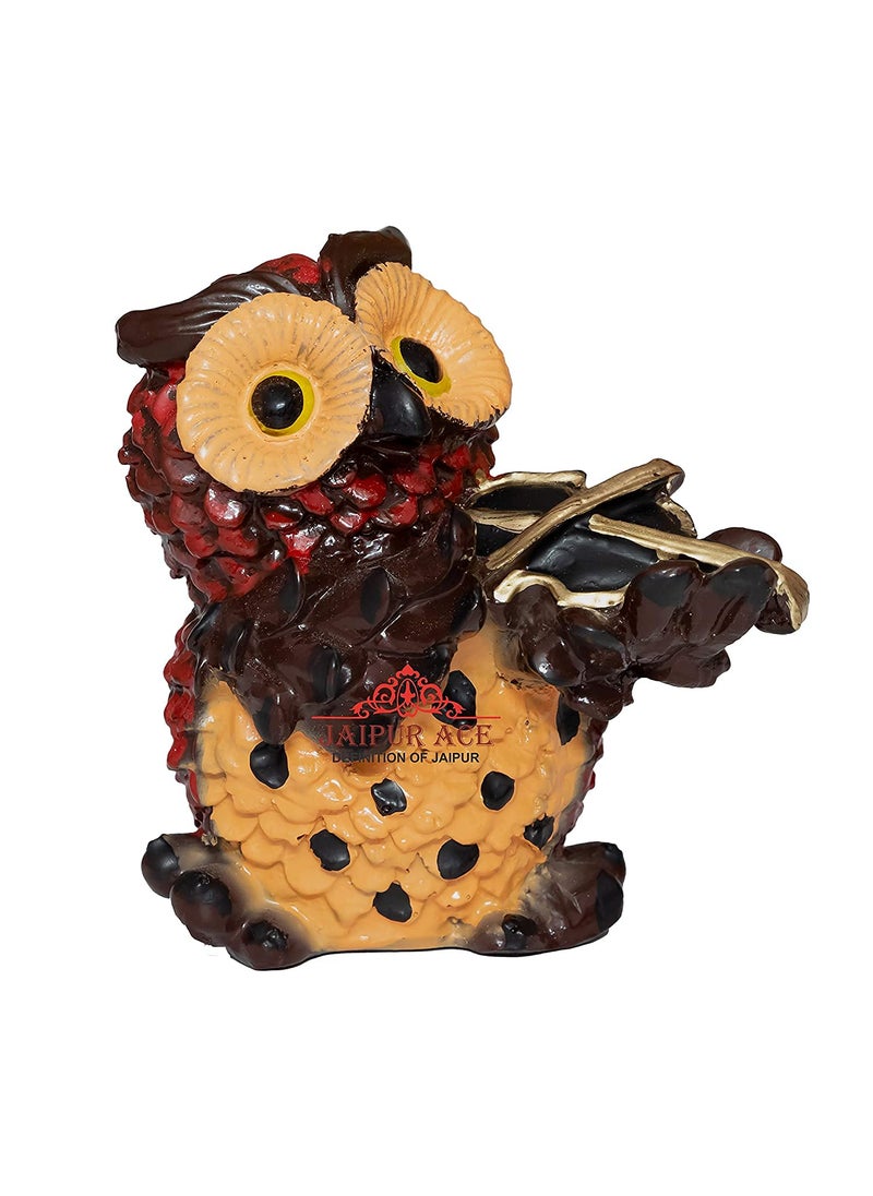 JAIPUR ACE JAIPUR ACE Polyresin Musical Owl Statue and Artifacts for Home Decor Living Room Wall Decoration Showpiece for Gifting Interiors and Diwali Decoration Musical Owl  - Image 5