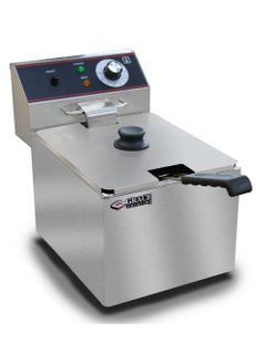 Grace Grace Commercial Counter-top Electric Single Fryer 8 Liter Stainless Steel Deep Fryer with Cover 220V 3250 Watts  - Image 1
