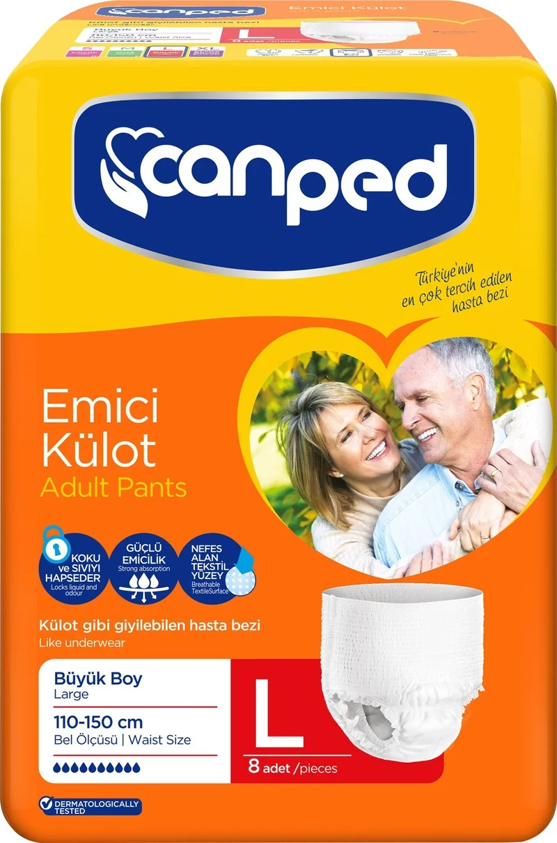 CANPED Absorbent Panties 8 Pieces Large Patient Diapers