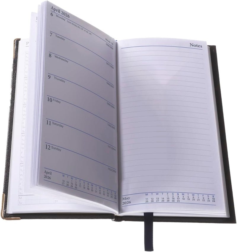 Collins - Business - Slim 2026 12 Month Calendar Year Planner, Week-To-View with Notes Pocket Diary - Black (CNB.99-26) - Image 4