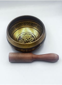 Alpine Crystals UAE Authentic Himalayan Singing Bowl Single Set Handcrafted in Nepal (358 grams) Includes Traditional Wooden Striker  - Image 3