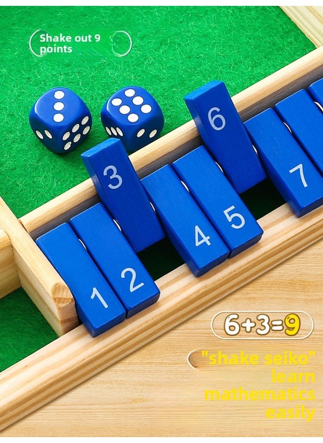 Generic - Digital Flip Card Educational Toys Children's Board Games Thinking Training Logic Mathematics Parent-Child Interactive Games Over 6 Years Old-Color:Four-sided Digital Turning Plate + Hidden Building Blocks - Image 1