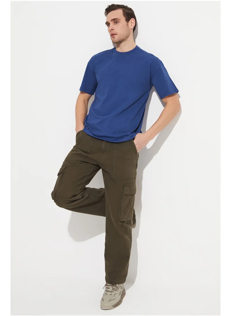 جون June Men Wash Detailed Tshirt Navy