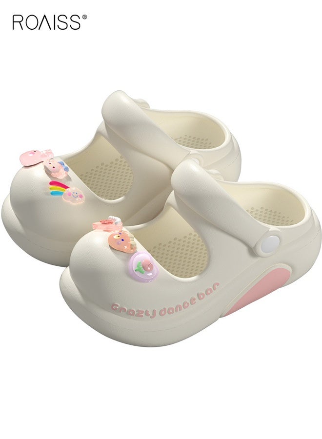 roaiss Kid's Summer Sandals, Comfort Clogs with EVA Non-slip Sole, Breathable Slippers with Cartoon Design, Kids Slip on Slides, Casual Beach Shoes for Kids  - Image 1