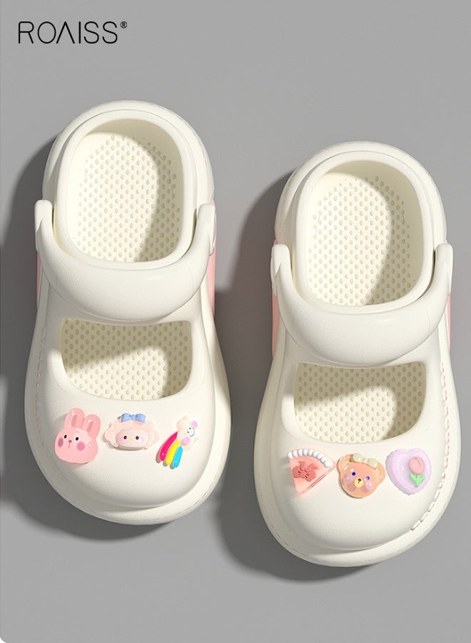 roaiss Kid's Summer Sandals, Comfort Clogs with EVA Non-slip Sole, Breathable Slippers with Cartoon Design, Kids Slip on Slides, Casual Beach Shoes for Kids  - Image 2