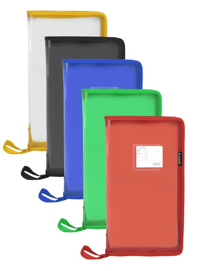 Shuban Plastic File Folder File Folders Zipper Bag for Certificates File Pouch Plastic Wallet Folders for Home, Office, School (Chain Bag - B5-2 Qty-Assorted Color) - Image 1