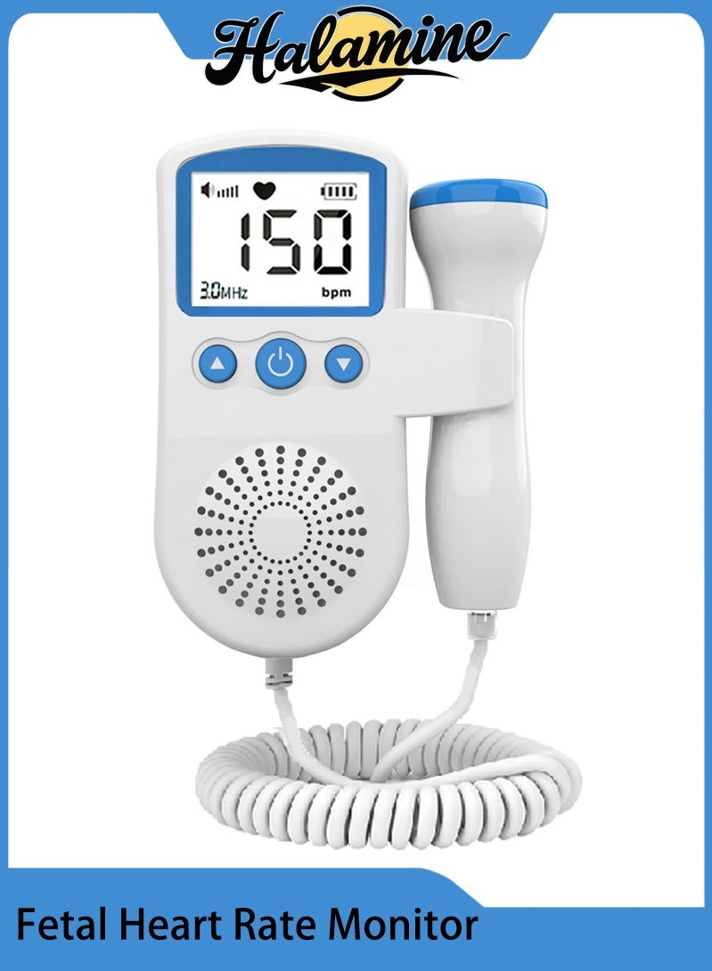 Halamine Fetal Heart Rate Monitor, Portable Ultrasound Doppler,  with LCD Screen - Image 1