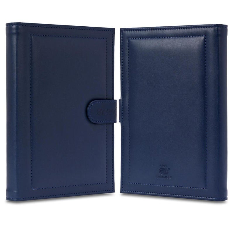 FIS 2026 Agenda Diary, 170x240mm, 2 Sides Padded & Sewn Italian PU Cover, Loop with Magnetic Lock, 1 Day a Page Format, English, 70gsm Italian Ivory Paper, Blue Cover - FSDI61026EBL - Image 2