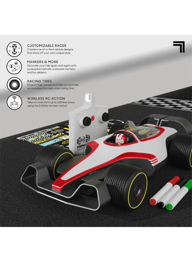Sharper Image® Formula Flex Remote Control F1 Customizable Racer Car Toy for Kids 6+ Years, Oversized Tires, Easy-To-Use 2.4 Ghz Long Range Control - Image 4