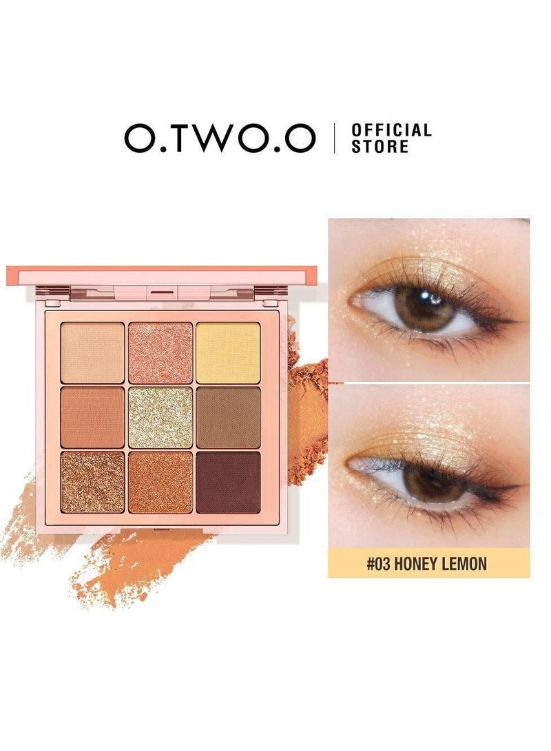 O.TWO.O Sheen Eyeshadow Palette 03 Honey Lemon - 10g - Image 1