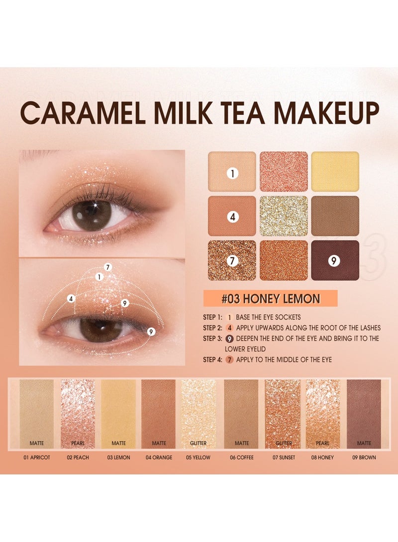 O.TWO.O Sheen Eyeshadow Palette 03 Honey Lemon - 10g - Image 2