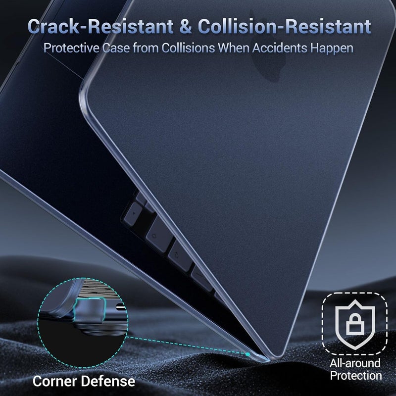 MOSISO Compatible with MacBook Neo Case 13 inch 2026 Release Model A3404, Seamlessly Closes&Fingerprints-Resistant Protective Hard Shell Cover, Great for Work Travel Study Daily Use, Indigo Clear - Image 4