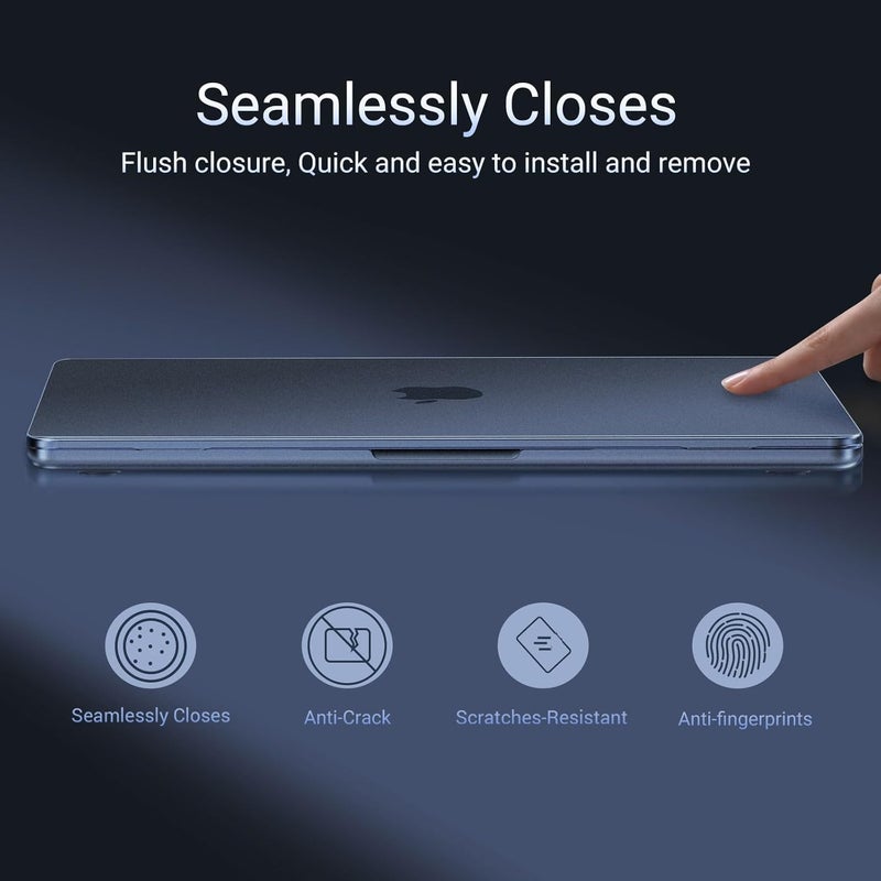 MOSISO Compatible with MacBook Neo Case 13 inch 2026 Release Model A3404, Seamlessly Closes&Fingerprints-Resistant Protective Hard Shell Cover, Great for Work Travel Study Daily Use, Indigo Clear - Image 2