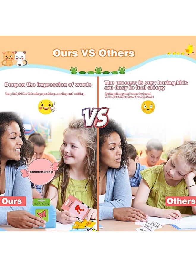 Talking Flash Cards Learning Toys for Toddlers 1-6 yrs British English 224 Words Audible Educational Toys Preschool Learning Resource Electronic Interactive Toy  - Image 5