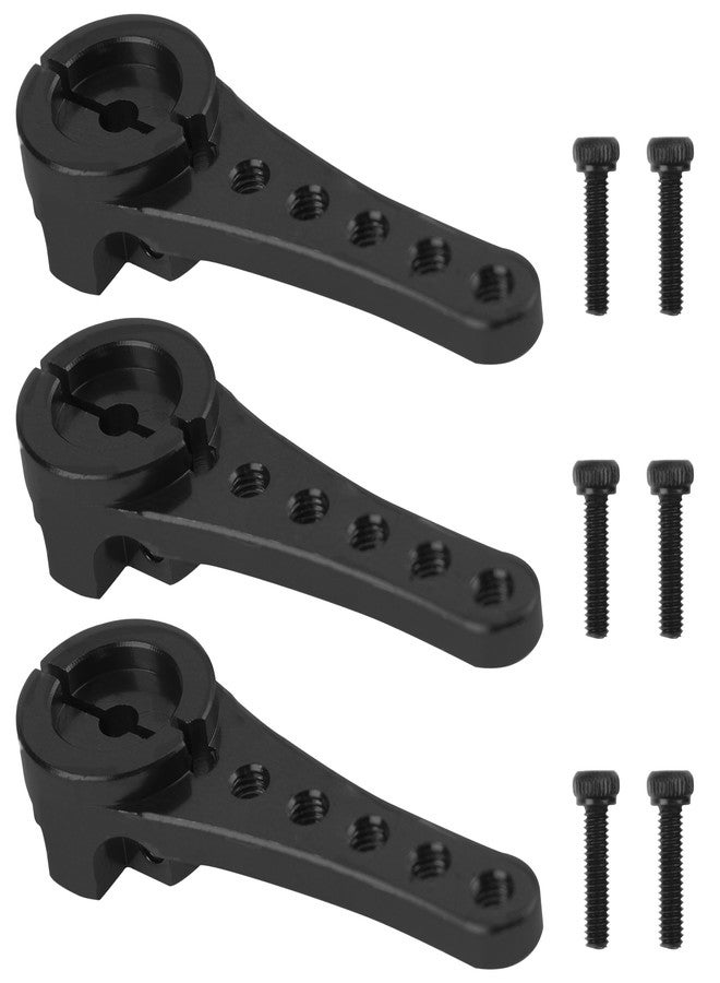 Vgoohobby 3Pack Aluminum 25T Servo Horn Long Steering Servo Arm Compatible with Futaba Savox Power HD Xcore 1/8 1/10 TRX4 SCX10 RC Crawler (Black) - Image 1