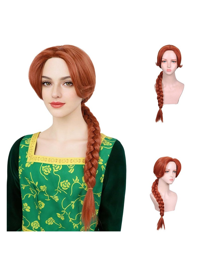 fiona Princess Fiona Cosplay Long Wig Adjustable Wig Cap for Halloween Party Cosplay Costume Accessory - Image 1