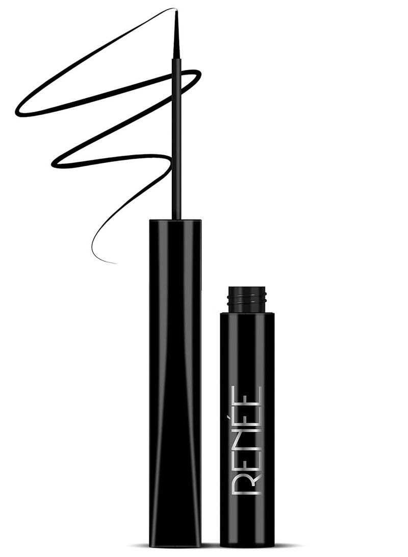 RENEE Extreme Stay Liquid Eyeliner 3x Black 4.5ml  Intense Vibrant Color Payoff  One Swipe  Long Lasting  Matte Waterproof  Smudge proof All Day Shades Infused With Castor Oil  Vegan - Image 1