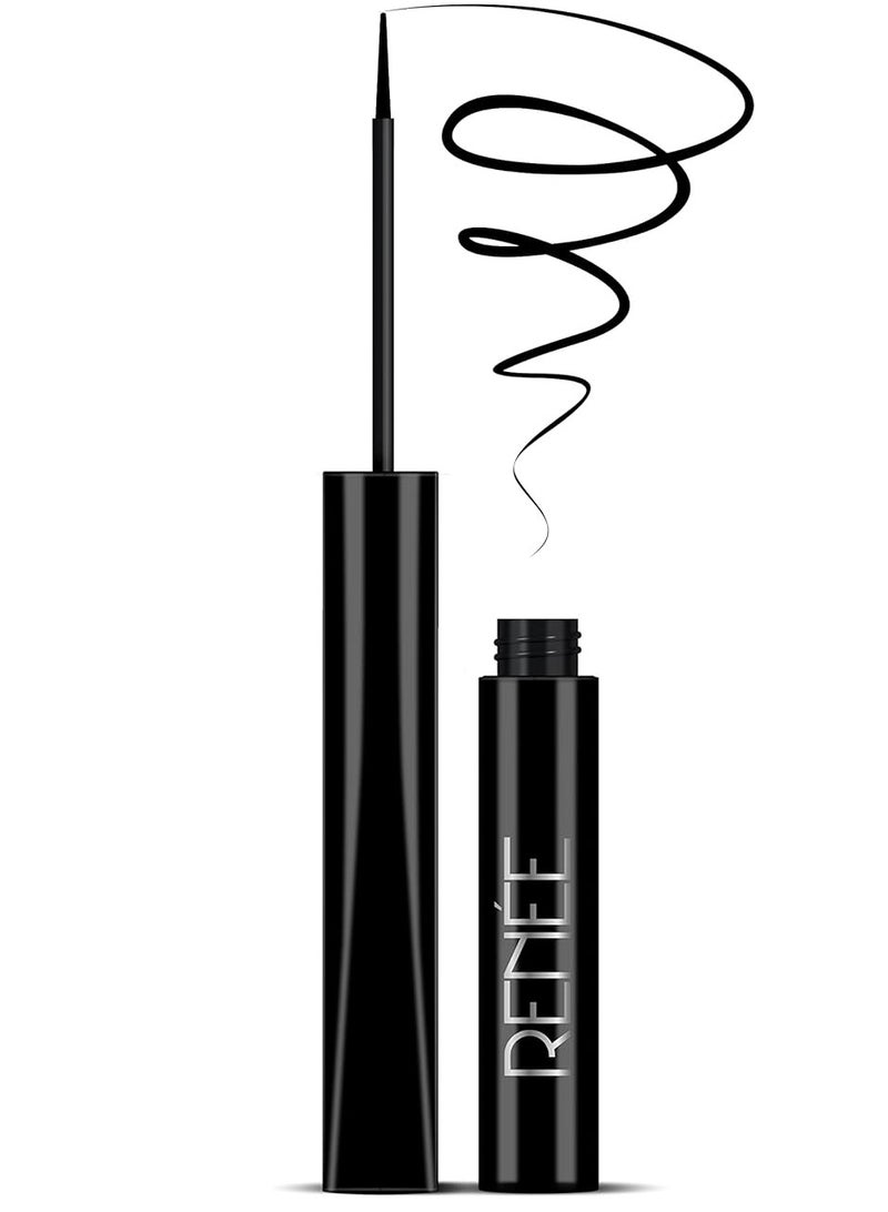 RENEE Extreme Stay Liquid Eyeliner 3x Black 4.5ml  Intense Vibrant Color Payoff  One Swipe  Long Lasting  Matte Waterproof  Smudge proof All Day Shades Infused With Castor Oil  Vegan - Image 2