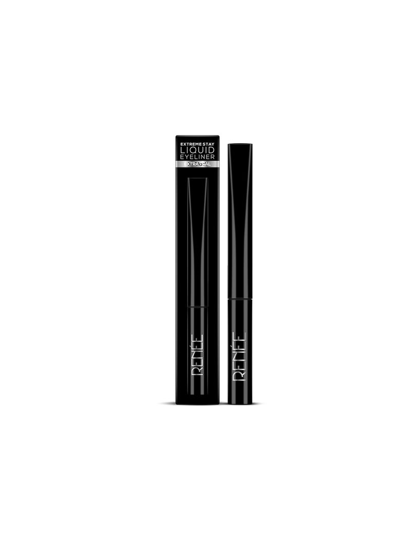 RENEE Extreme Stay Liquid Eyeliner 3x Black 4.5ml  Intense Vibrant Color Payoff  One Swipe  Long Lasting  Matte Waterproof  Smudge proof All Day Shades Infused With Castor Oil  Vegan - Image 5
